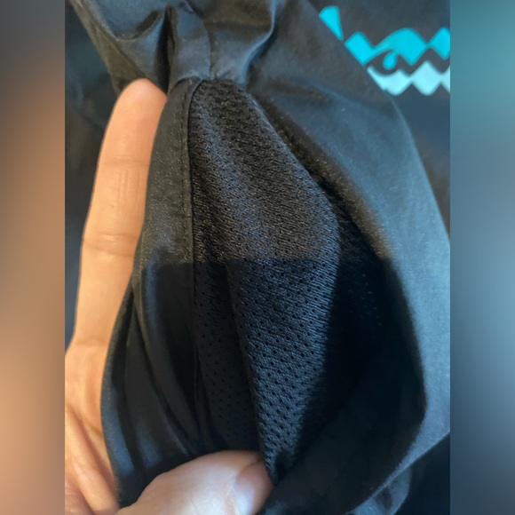 NWOT BOYS SIZE Medium CHAMPION Black and Turquoise Windbreaker Hoodie jacket . - Picture 9 of 13